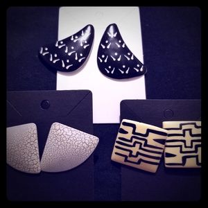3 pairs of vintage earrings